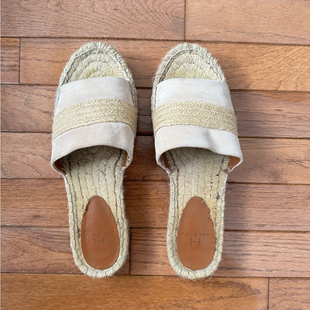 Blush Suede Espadrille Sandals